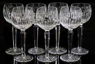 (7) WATERFORD 'EILEEN' CUT CRYSTAL HOCK WINE GLASSES