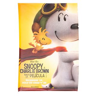 Poster promocional de la Pelicula Snoopy & Charlie Brown. Su estreno fue en 2015, dirigida por Steve Martino y escrita por Bryan Schulz