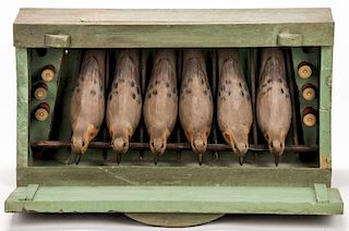 Rare Dove Decoys in Handmade Chest