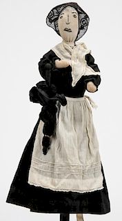 Antique American Folk Art Rag Doll, c. 1900