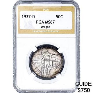 1937-D Oregon Trail Half Dollar NGC MS67