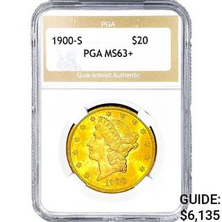 1900-S $20 Gold Double Eagle NGC MS63+