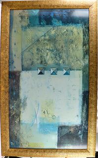 Framed Mixed Media on paper signed lower right.