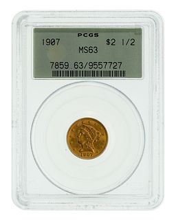 1907 $2 1/2 Gold MS-63 PCGS