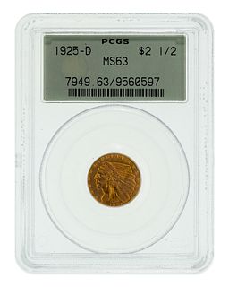 1925-D $2 1/2 Gold MS-63 PCGS