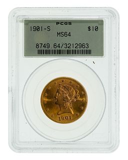 1901-S $10 Gold MS-64 PCGS