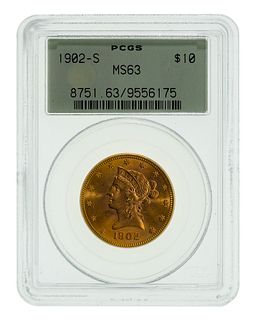 1902-S $10 Gold MS-63 PCGS