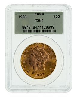 1903 $20 Gold MS-64 PCGS
