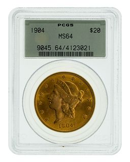 1904 $20 Gold MS-64 PCGS