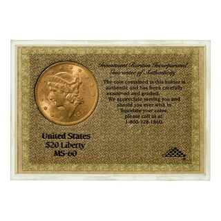 1893 $20 Gold Unc.