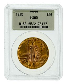 1925 $20 Gold MS-65 PCGS