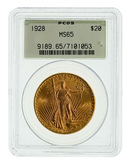 1928 $20 Gold MS-65 PCGS