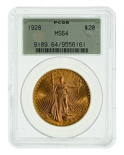 1928 $20 Gold MS-64 PCGS