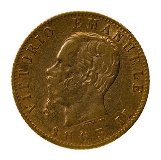 Italy: 1863 20 Lire Gold