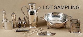Large group of silver plated tablewares.