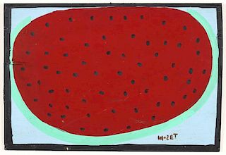 Mose Tolliver (American/Alabama, 1925-2006) Watermelon, 1986
