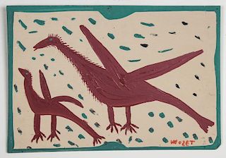 Mose Tolliver (American/Alabama 1925-2006) Two Birds