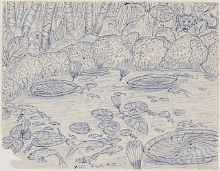 Victor Joseph Gatto (1893-1965) "Tiger on the Pond"