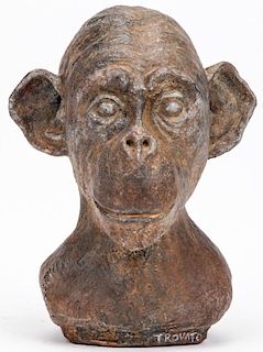 Mike Trovato (20th c.) Monkey Bust