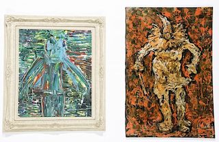 2 Paintings by Michael Heinrich (20th c.)