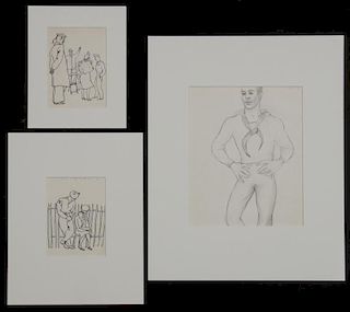Emlen Pope Etting (American, 1905-1993) 3 Original Drawings