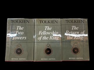 J.R.R. Tolkien 3-Volume Set Fellowship of The Ring The Two Towers The Return of The King Revised Edition 1967