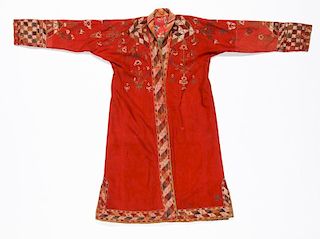 Antique Turkmen Silk/Wool Embroidered Coat
