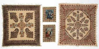 4 Old Persian Block Printed Cotton Panels