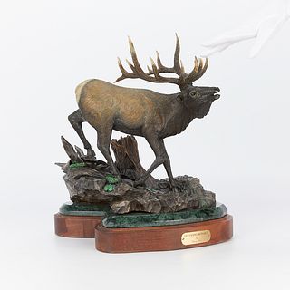 Barry Stein "Descending Monarch" Elk Bronze