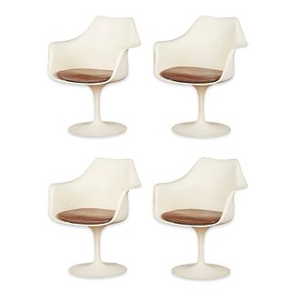 Set 4 Eero Saarinen for Knoll Tulip Shell Chairs