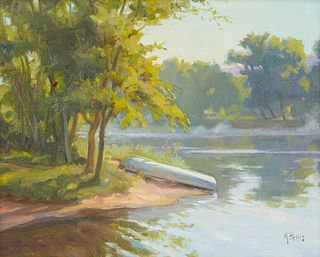 Mary Pettis Riverscape Oil Painting