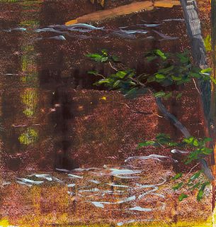 Steven Pentak Oil on Paper Landscape Painting