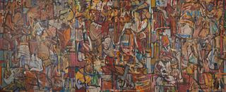 Jeffrey Elgin "Held" Large Oil Triptych