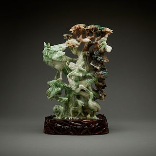 Large Chinese Henan Dushan Jade Carving