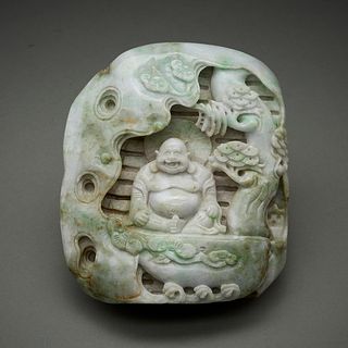 20th c. Chinese Carved Jade Buddha Figure