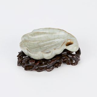 Chinese Ceramic Shell w/ Stand
