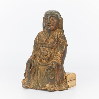 16th/17th c. Chinese Gilt Bronze Figure of Zhenwu