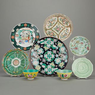 8 Antique Chinese Porcelain Plates and Bowls