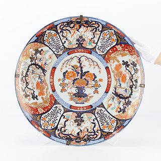 Massive 19th c. Japanese Imari Porcelain Platter
