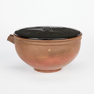 Early Japanese Mizusashi Water Jar with Spout