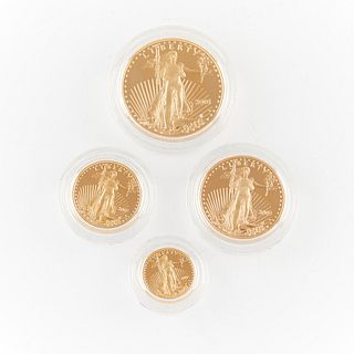 2001 Gold Proof American Eagle 4 Coin Set