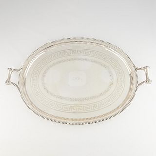 Large Sheffield Silverplate Serving Tray