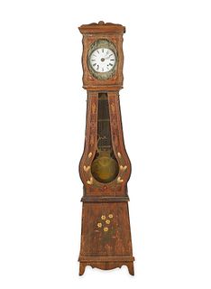 Delarue French Country Painted Grandfather Clock