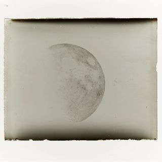 Glass Negative of Moon w/ Photo