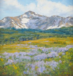 Howard V. Brown Rocky Mountain Landscape Painting