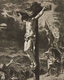 Courtry "Christ on the Cross" After Delacroix