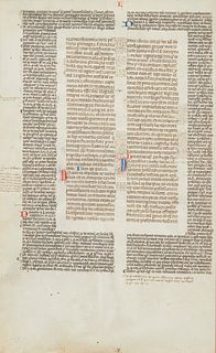 Illuminated Manuscript Page w/ Marginalia