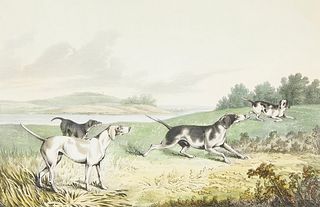 Currier & Ives "Pointers" Print 1846