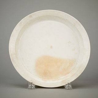 Chinese Transitional Period White Glazed Dish
