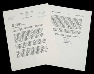 MARILYN MONROE 1954 LETTER FROM HER LAWYER